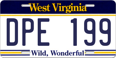 WV license plate DPE199