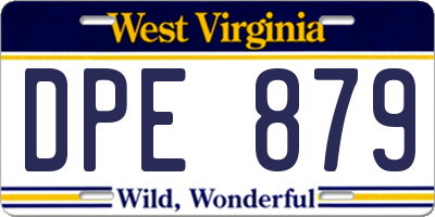WV license plate DPE879