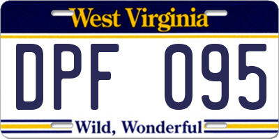WV license plate DPF095