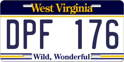 WV license plate DPF176