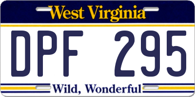 WV license plate DPF295