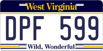 WV license plate DPF599