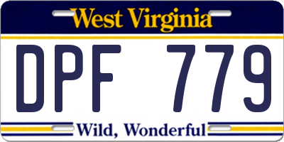 WV license plate DPF779