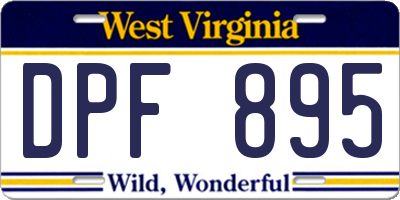 WV license plate DPF895