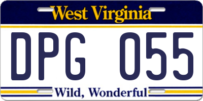WV license plate DPG055