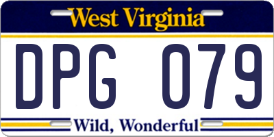 WV license plate DPG079