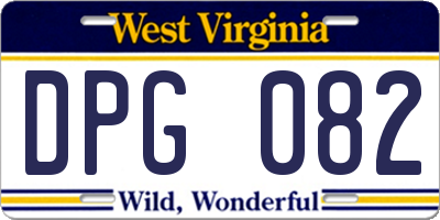 WV license plate DPG082