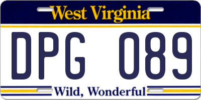 WV license plate DPG089