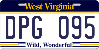 WV license plate DPG095