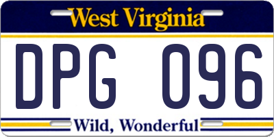WV license plate DPG096