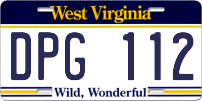 WV license plate DPG112