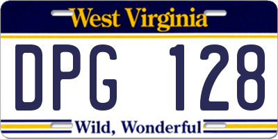 WV license plate DPG128