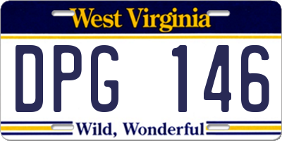 WV license plate DPG146