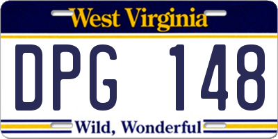 WV license plate DPG148