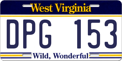 WV license plate DPG153