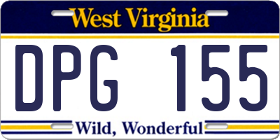WV license plate DPG155