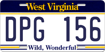 WV license plate DPG156