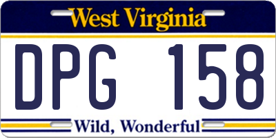 WV license plate DPG158