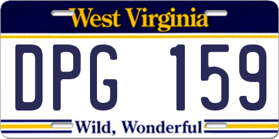 WV license plate DPG159