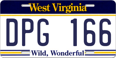 WV license plate DPG166