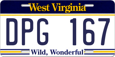 WV license plate DPG167
