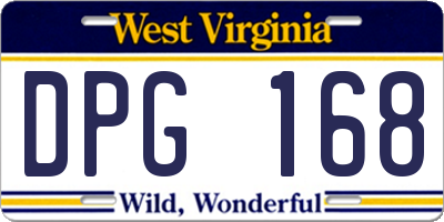 WV license plate DPG168