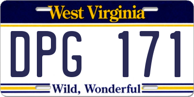 WV license plate DPG171