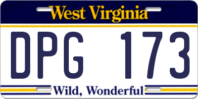 WV license plate DPG173