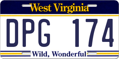 WV license plate DPG174