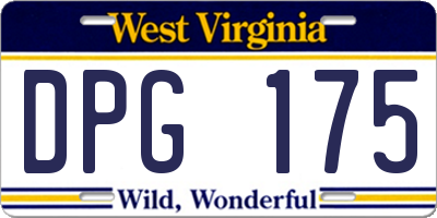 WV license plate DPG175