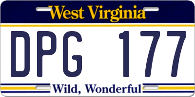 WV license plate DPG177