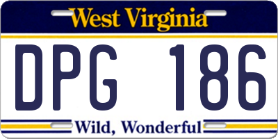 WV license plate DPG186