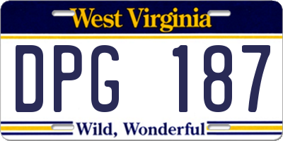WV license plate DPG187