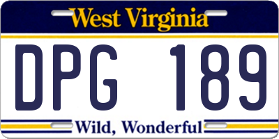 WV license plate DPG189