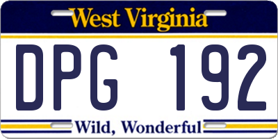 WV license plate DPG192