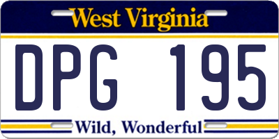 WV license plate DPG195