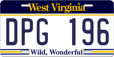 WV license plate DPG196