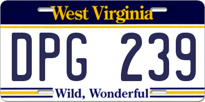 WV license plate DPG239