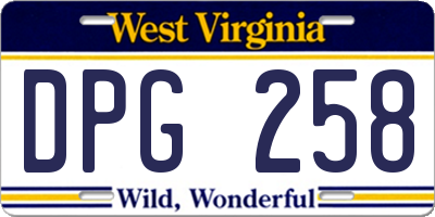 WV license plate DPG258