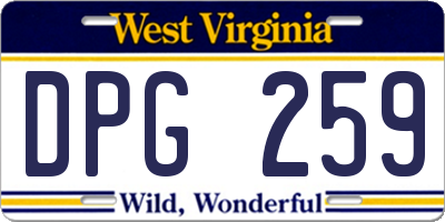 WV license plate DPG259