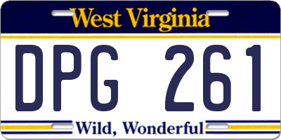 WV license plate DPG261
