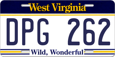 WV license plate DPG262