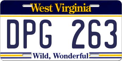 WV license plate DPG263