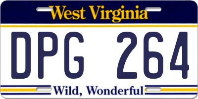 WV license plate DPG264