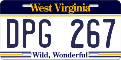 WV license plate DPG267