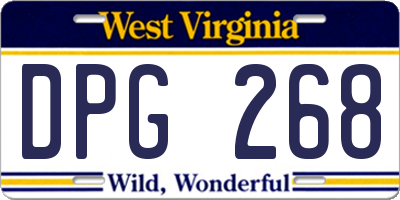 WV license plate DPG268