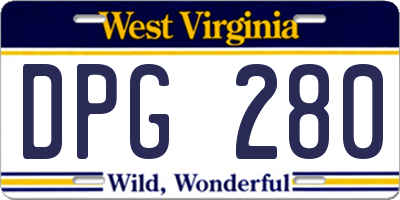 WV license plate DPG280
