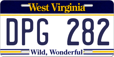 WV license plate DPG282