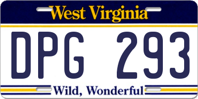 WV license plate DPG293