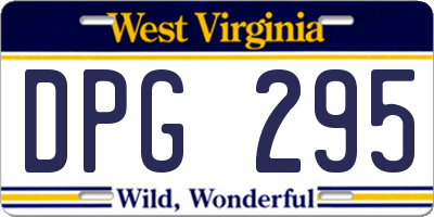 WV license plate DPG295